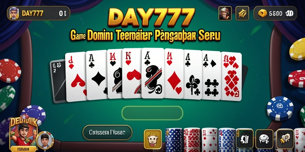 Tampilan gameplay menarik dari permainan Domino DAY777.