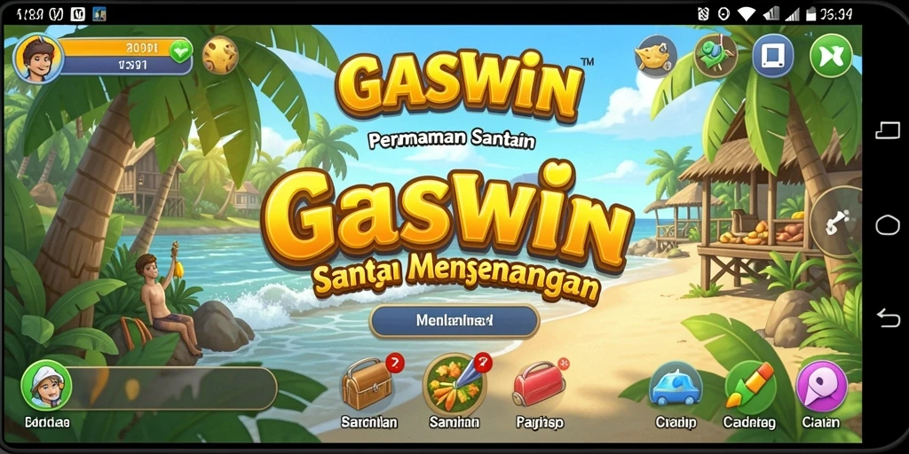 Tampilan gameplay GASWIN yang seru dan penuh warna.