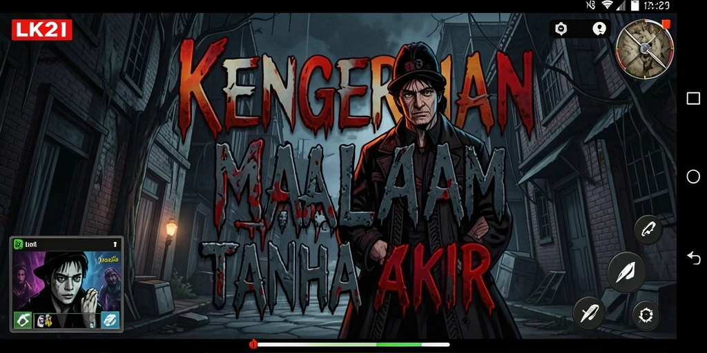 Tangkapan layar LK21 menampilkan aksi mendebarkan saat menghadapi makhluk menyeramkan.