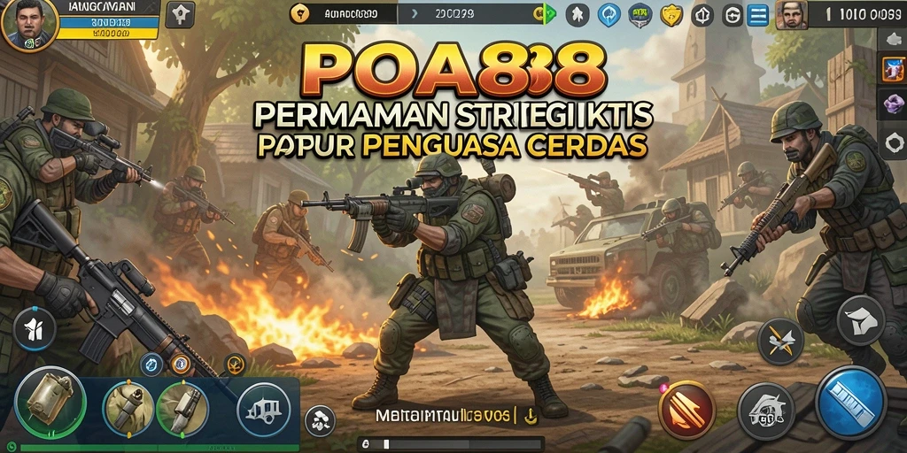 Tangkapan layar utama POA88 menampilkan aksi strategis dalam pertempuran.