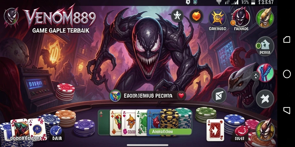 Gameplay seru dan interaktif dalam VENOM889 dengan suasana bermain Gaple.