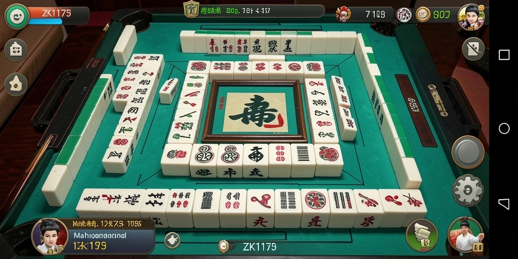 Screenshot gameplay ZK1177 menampilkan tantangan Mahjong yang menarik.